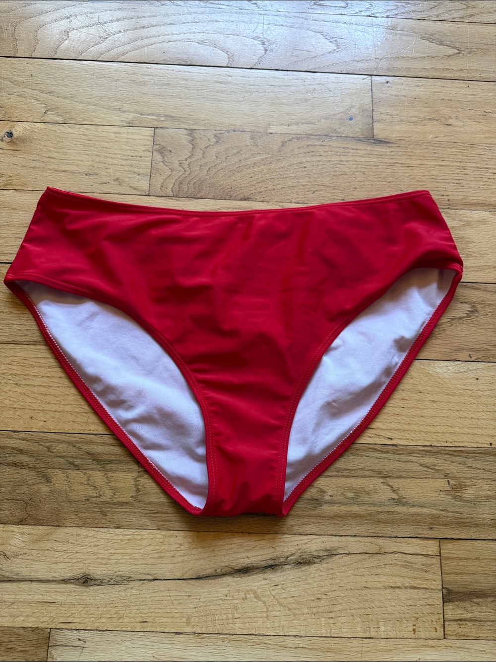 SHEIN Red High-Waist Bikini Bottom